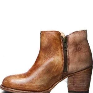 Bed Stu “Yell” Brown Leather Ankle Boots